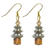 Beige Christmas Crystal Earrings: Project Instructions