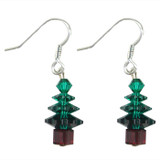 Emerald Swarovski Christmas Crystal Earrings: Project Instructions