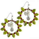 Christmas Wreath Hoop Earrings: Project Instructions