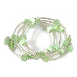 Green Memory Wire Bracelet: Project Instructions