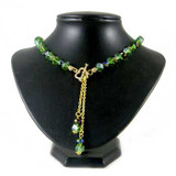 Green and Black Crystal Chain Drop Necklace: Project Instructions