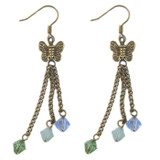 Bronze Crystal Butterfly Earrings: Project Instructions