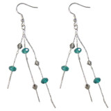 Teal/Grey Snake Chain Earrings: Project Instructions