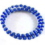 Blue Cats Eye Memory Wire Bracelet: Project Instructions