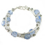 Light Blue 3 Strand Bracelet: Project Instructions