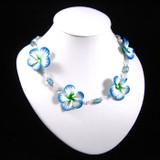 Blue/Green Clay Flower Necklace: Project Instructions