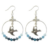 Swarovski Blue Bird Earrings: Project Instructions