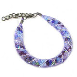 Crystal Purple Wire Mesh Tubing Bracelet: Project Instructions
