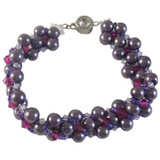 Purple Pearl & Fuchsia Seed Bracelet: Project Instructions