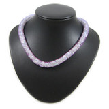 Simple Crystal Purple Wire Mesh Tubing Necklace: Project Instructions