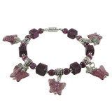 Rose Purple Butterfly Dangle Bracelet: Project Instructions