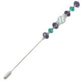 Purple/Teal Beaded Hat Pin: Project Instructions