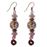 Rose Purple Swirl Earrings: Project Instructions