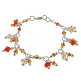 Yellow and Orange Swarovski Charm Bracelet: Project Instructions