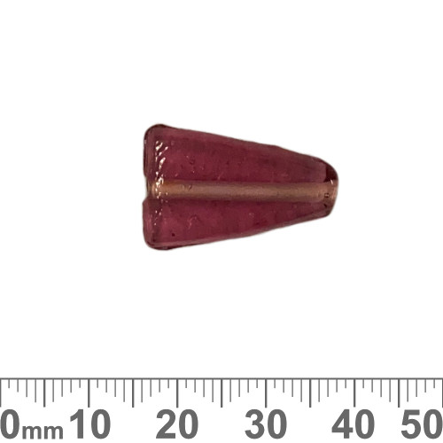 Fuchsia Pink 23mm Flat Triangle Glass Beads