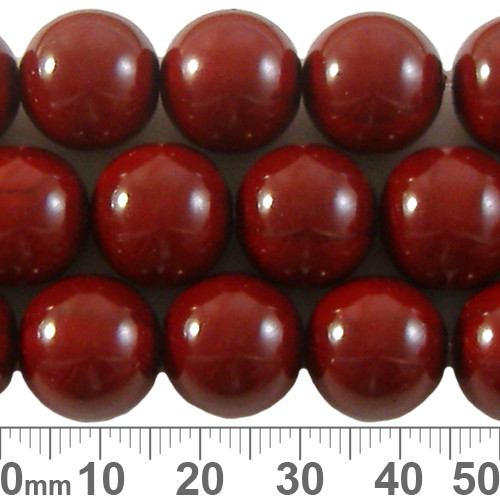 14mm Dark Cherry Glass Bead Strands