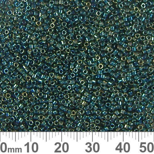 11/0 Blue-Green/Gold Iris Delica Seed Beads