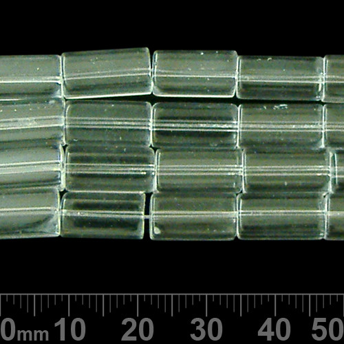 13mm Clear Rectangular Glass Bead Strands