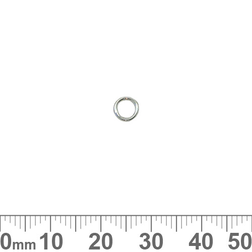 5mm x 0.5mm Sterling Silver Closed Jump Ring