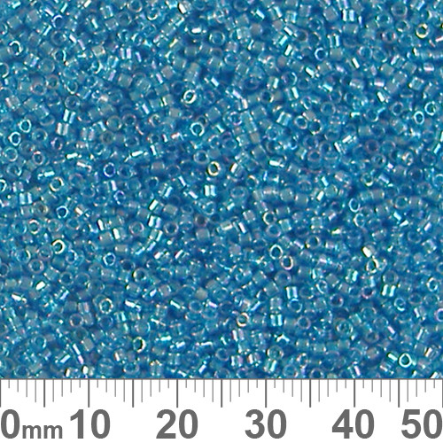 11/0 Transparent Aquamarine AB Delica Seed Beads