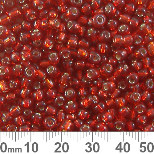 6/0 Red Orange S/L Glass Seed Beads