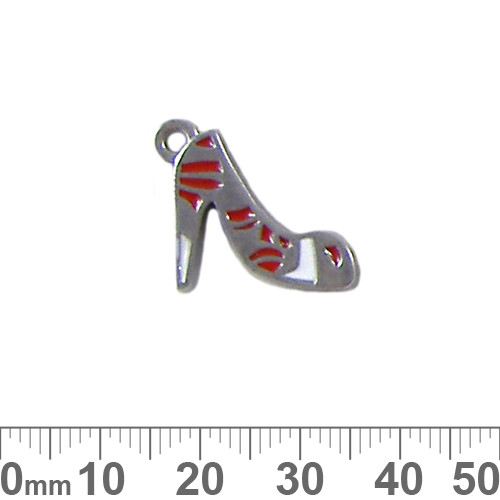 Red Heels Enamel Metal Charm
