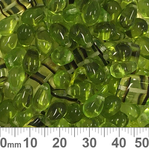 Green Czech Glass Bead Mix