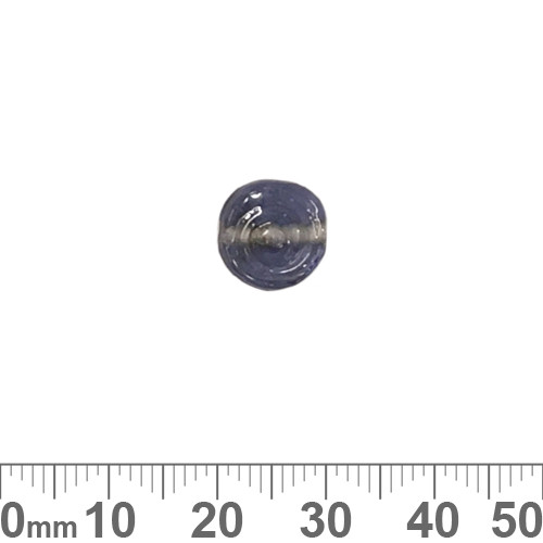 Purple 11mm Swirly Flat Round Glass Beads
