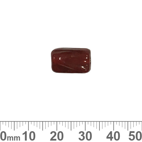 Dark Red 14mm Twisted Rectangle Glass Beads