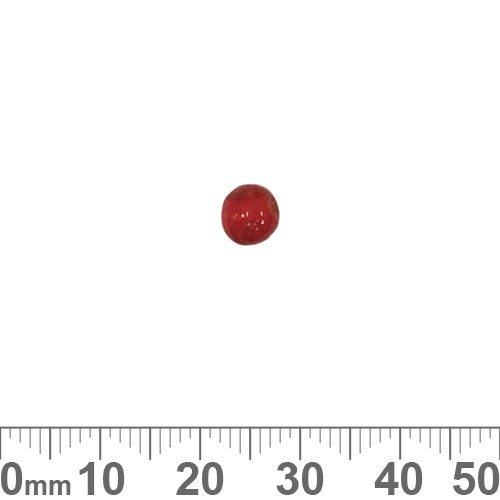 Red 6mm Round Glass Beads
