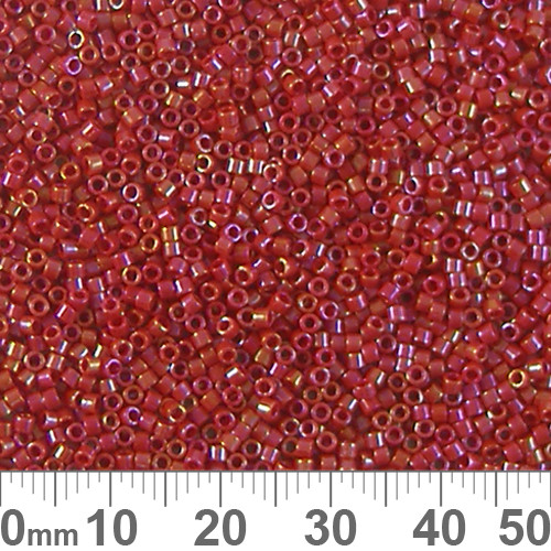 11/0 Opaque Red Luster Delica Seed Beads