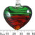 Red/Green Heart Glass Pendant