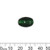 Dark Green 15mm Oval Glass Beads
