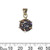 Small Round Purple CZ Sterling Silver Charm