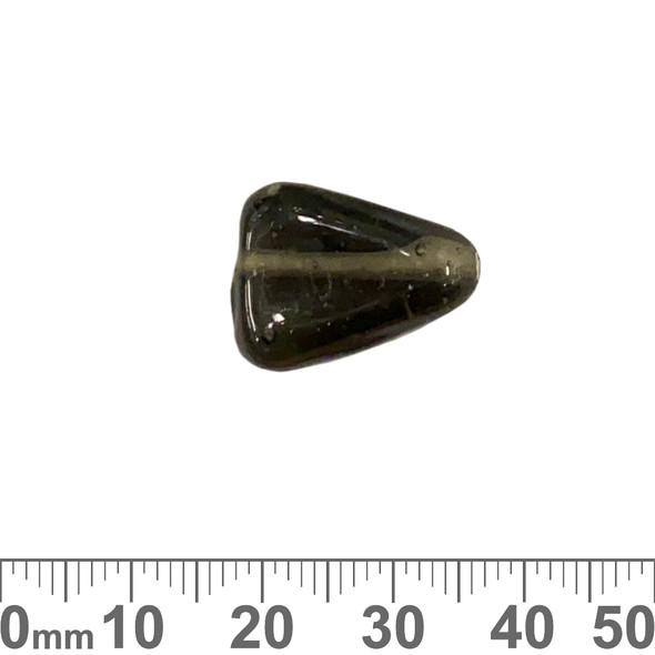 Grey Large Glass Triangle Beads