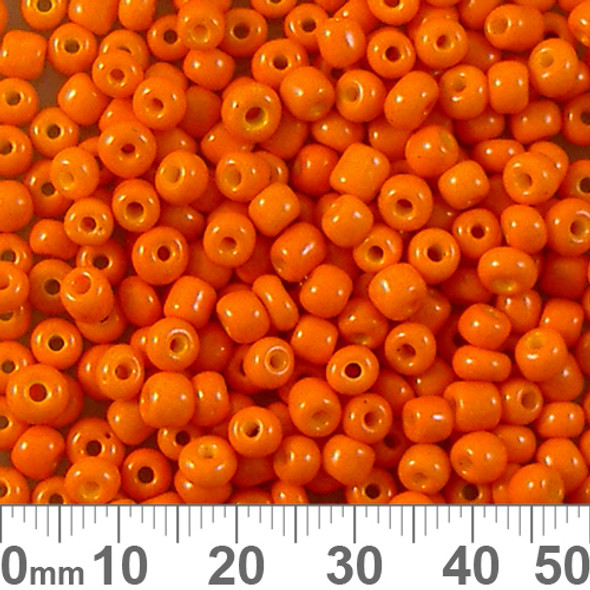6/0 Opaque Orange Seed Beads