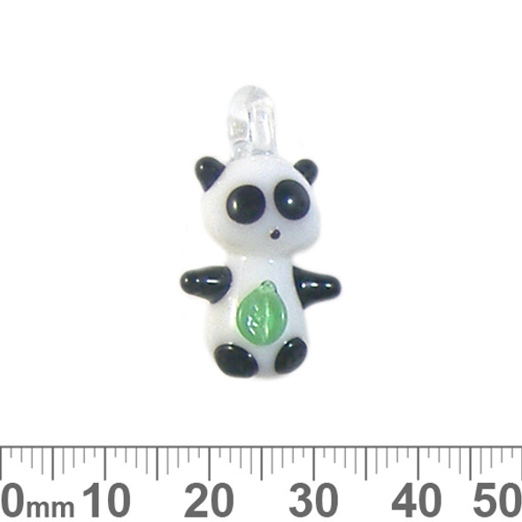 White Panda Glass Charm