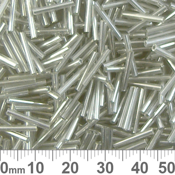 Clear S/L 12mm Bugle Beads