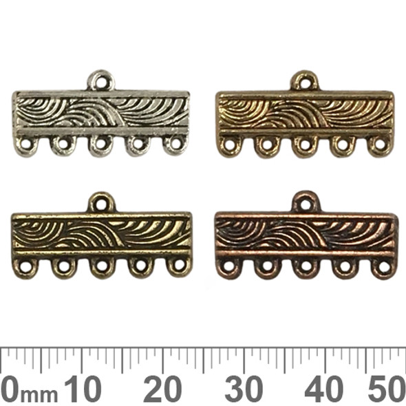 BULK 5 Strand Filigree Bar Ends