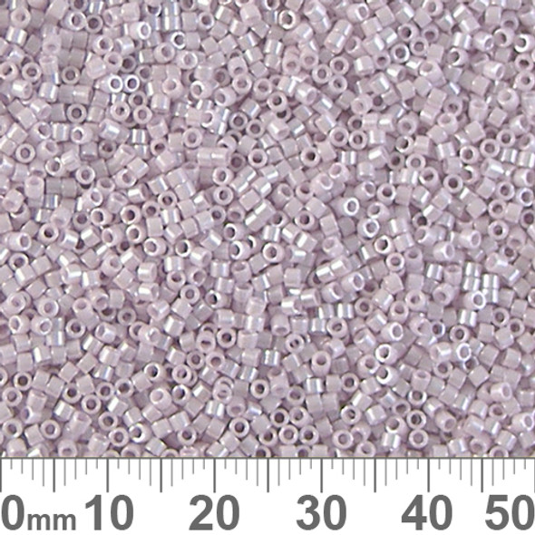 11/0 Opaque Pale Rose Ceylon Delica Seed Beads