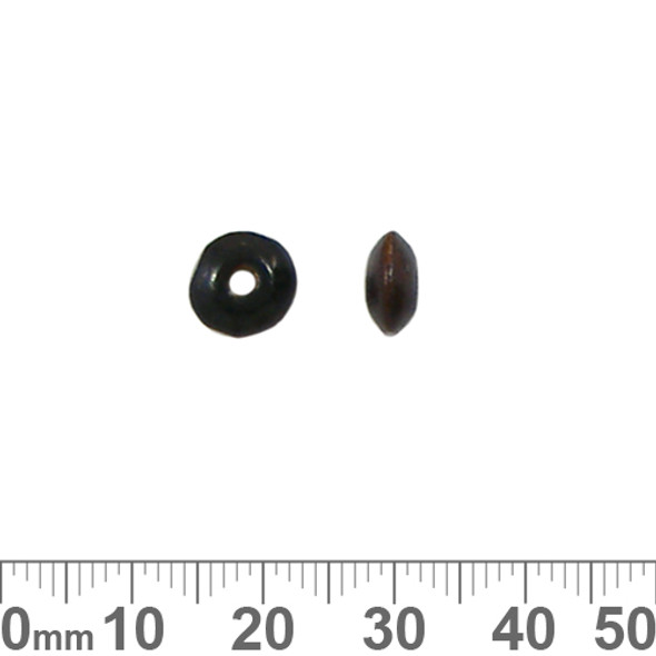 Small Disc Dark Chestnut Wooden Beads