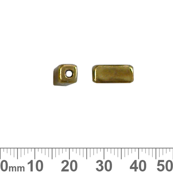 12mm Plain Large Hole Metal Square Tube Bead
