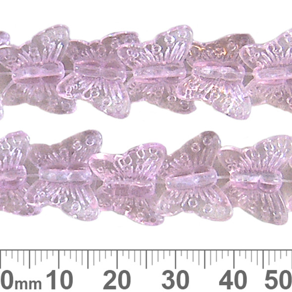 Pink Glass Butterfly Strands