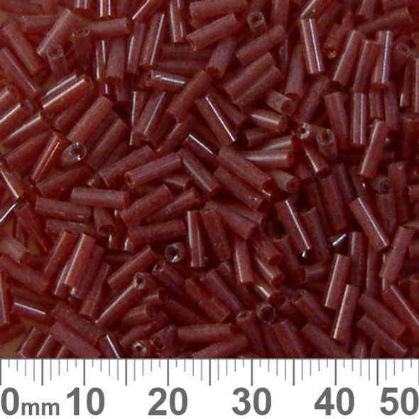 Dark Red 6mm Glass Bugle Beads