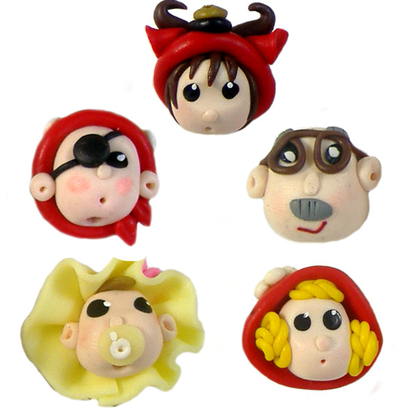CLEARANCE BULK Doll Face Clay Beads