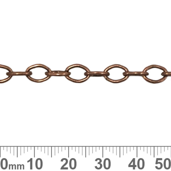 Copper 6.8mm Medium Oval Loop Chain