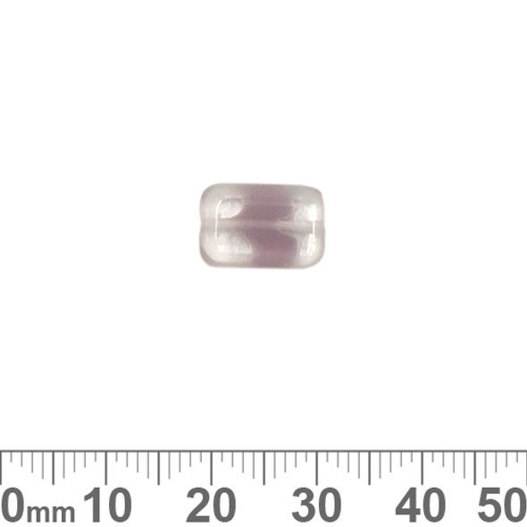 Pale Amethyst 12mm Flat Rectangle Czech Glass Beads