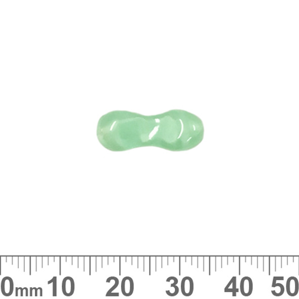 Opaque Peppermint 18mm Dumbbell Czech Glass Beads