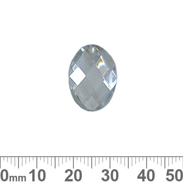 18mm Oval Faceted Plastic Diamantes