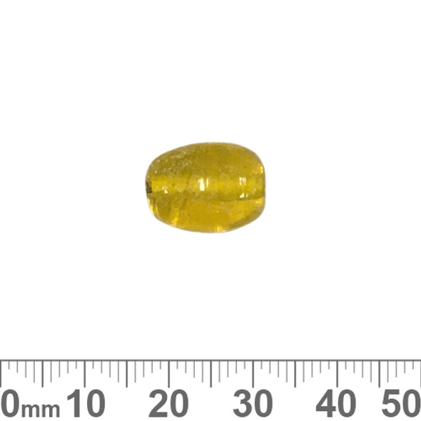 Yellow 14mm Oval Glass Beads